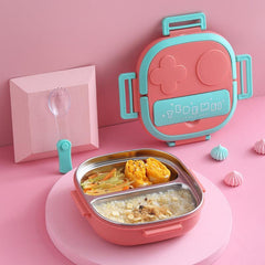 Stainless Steel Lunch Box Container with Compartments for Teenagers & Workers