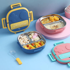 Stainless Steel Lunch Box Container with Compartments for Teenagers & Workers