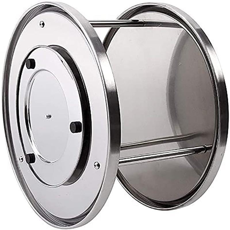 Stainless Steel Rotating Spice Rack Double Layer Lazy Susan Tray