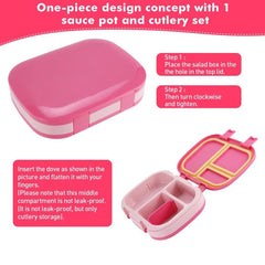 1pc Four Grids Bento Box For Teenagers and Workers