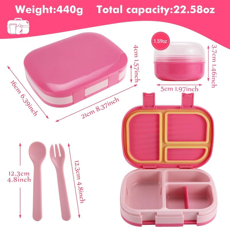 1pc Four Grids Bento Box For Teenagers and Workers