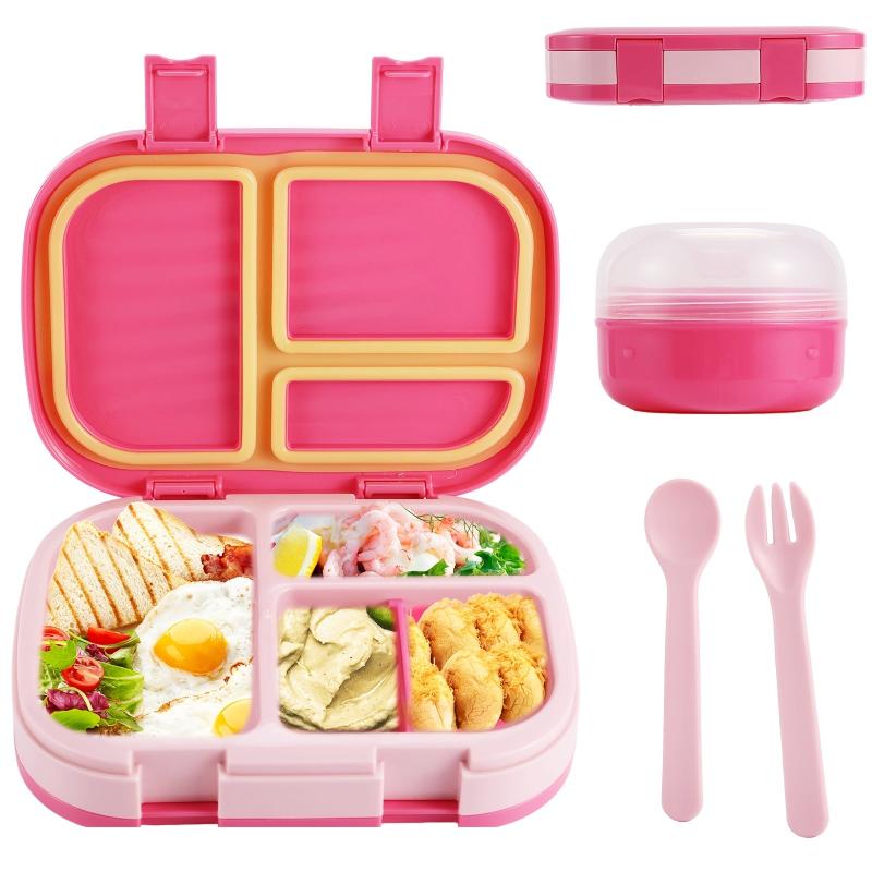 1pc Four Grids Bento Box For Teenagers and Workers