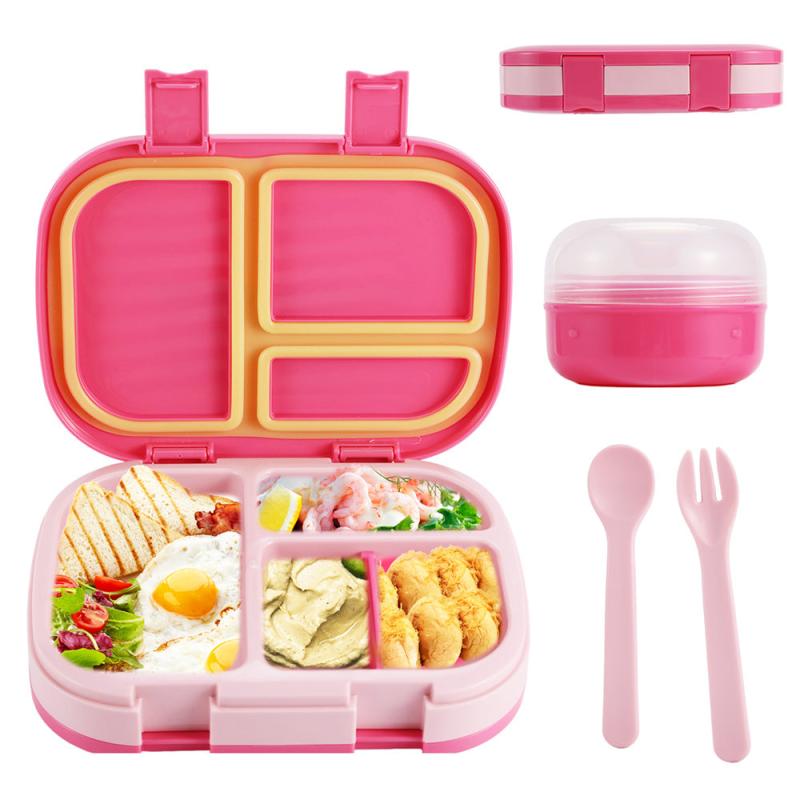 1pc Four Grids Bento Box For Teenagers and Workers