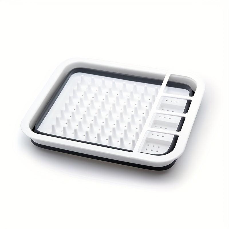 Telescopic Draining Dish Rack Large Capacity Tableware Storage Box