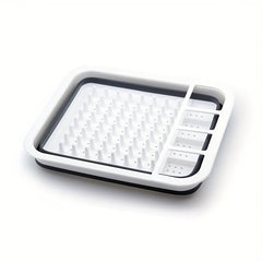 Telescopic Draining Dish Rack Large Capacity Tableware Storage Box
