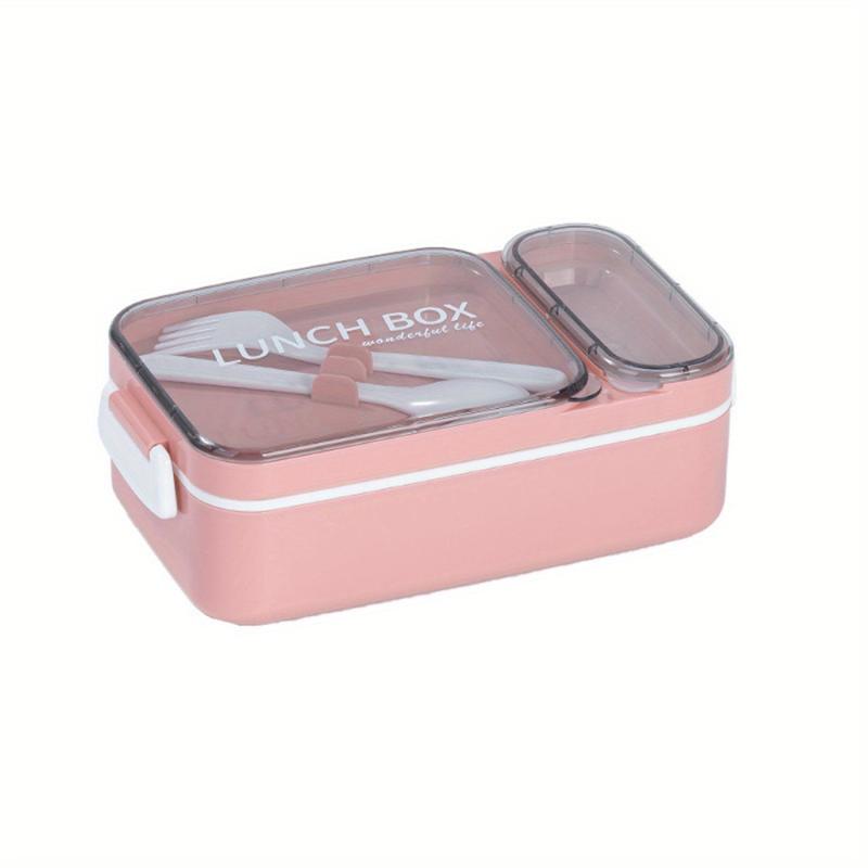 Leakproof Bento Box with Spoon and Fork High Capacity Lunch Box