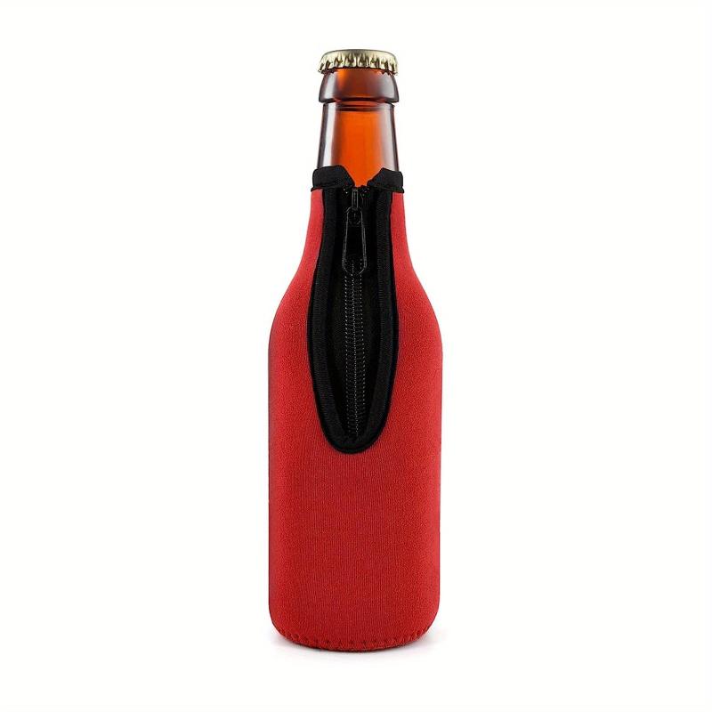 Beer Bottle Insulation Sleeve with Zipper Opening to Keep Beer and Hands Warm