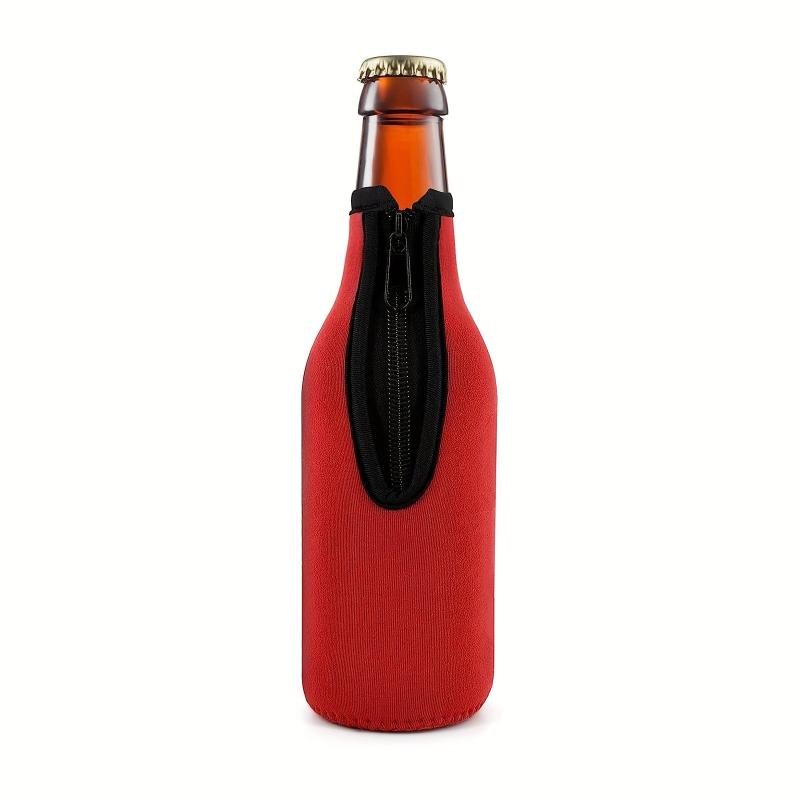 Beer Bottle Insulation Sleeve with Zipper Opening to Keep Beer and Hands Warm
