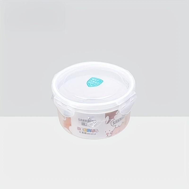 1pc Glass Crisper Box Round Antibacterial Borosilicate Glass Container