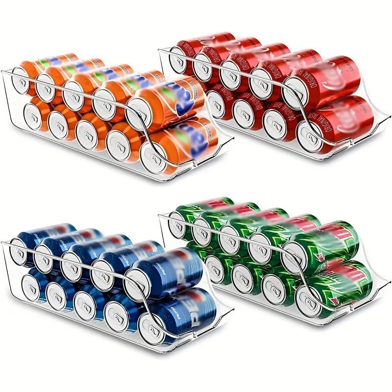 3pcs PET Multifunctional Soda Dispenser Beverage Rack for Refrigerators Freezer