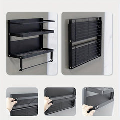 Foldable Magnetic Seasoning Rack with Rolling Machine