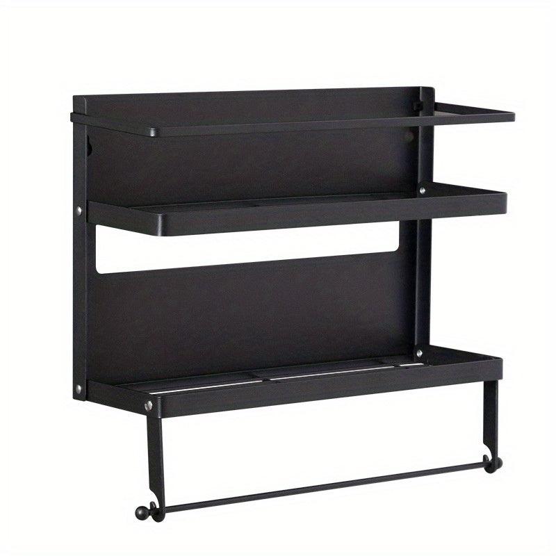 Foldable Magnetic Seasoning Rack with Rolling Machine