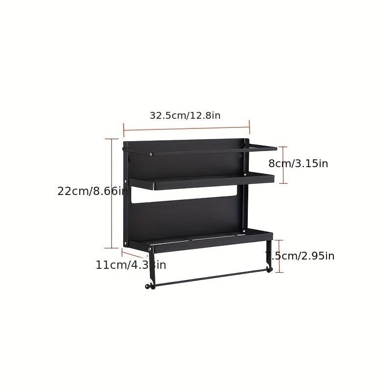 Foldable Magnetic Seasoning Rack with Rolling Machine