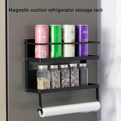 Foldable Magnetic Seasoning Rack with Rolling Machine