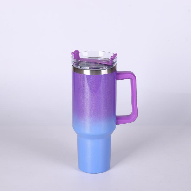 40oz Double Layer Insulated Vacuum Cup with Handle - Stainless Steel