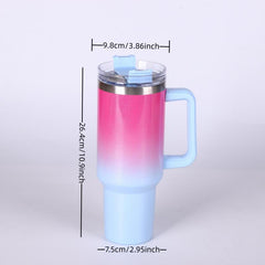 40oz Double Layer Insulated Vacuum Cup with Handle - Stainless Steel
