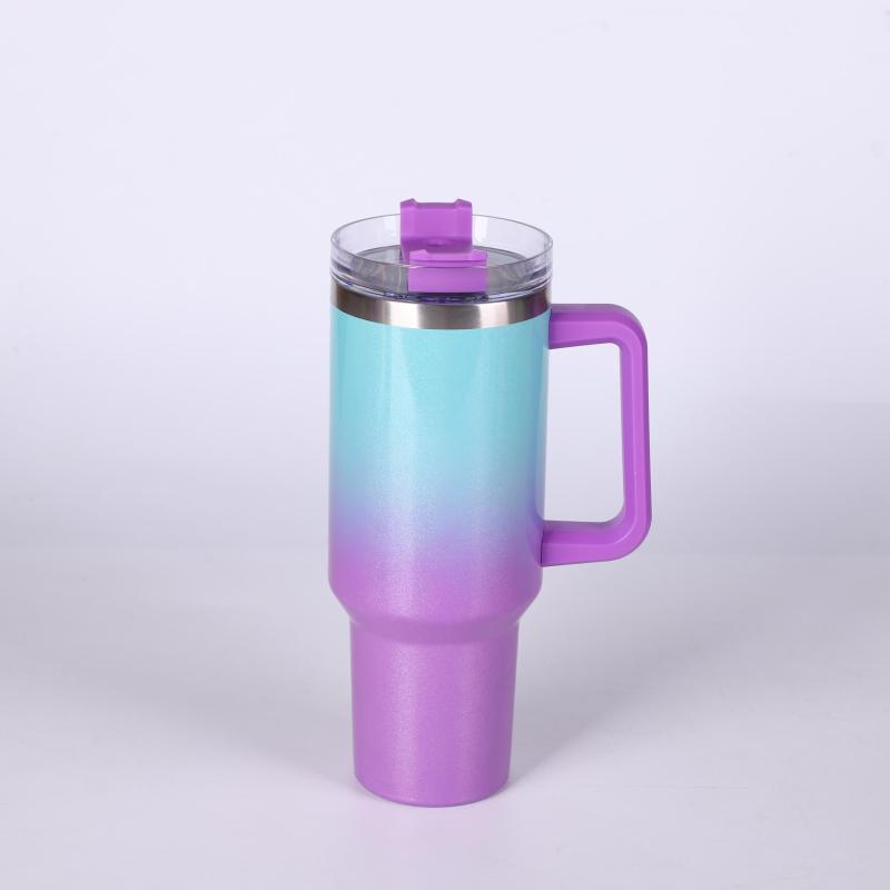 40oz Double Layer Insulated Vacuum Cup with Handle - Stainless Steel
