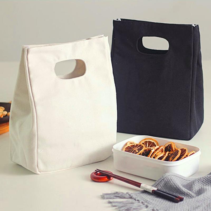 Insulated Refrigerated Bag Lunch Box Canvas Handbag