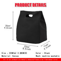 Insulated Refrigerated Bag Lunch Box Canvas Handbag