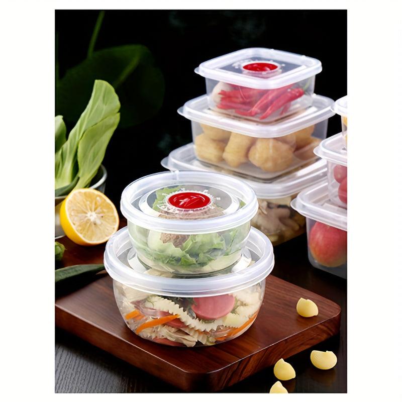 Plastic Crisper Boxes Set: Fresh Keeping Box for Fridge, Fruit Vegetable Crisper