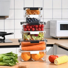 3pcs Airtight Food Storage Containers Leak Proof BPA Refrigerator Crisper