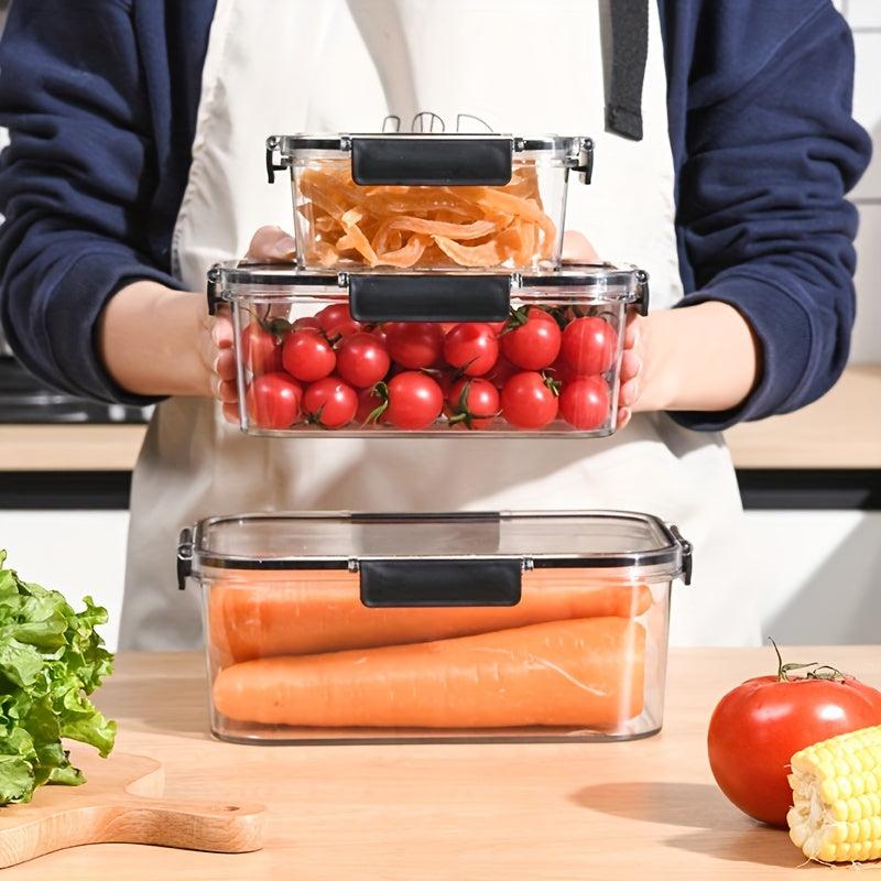 3pcs Airtight Food Storage Containers Leak Proof BPA Refrigerator Crisper