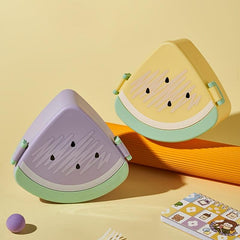 Watermelon Shape Lunch Box w/ Lid Microwave Bento Box Leakproof Food Container