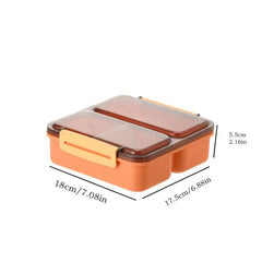 2pcs Sealed Red Lunch Box With Grids Bento Box For Teenagers And Wo