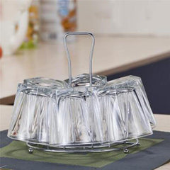 Metal Glass Cup Storage Rack Mug Rack Draining Holder Stand