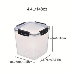4pcs Large Capacity Airtight Food Storage Containers for Pantry Organization