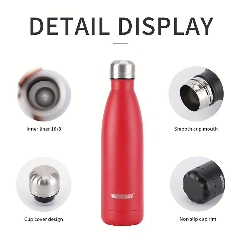 500ml Stainless Steel Vacuum Cup Cola Shaped Insulated Water Bottle