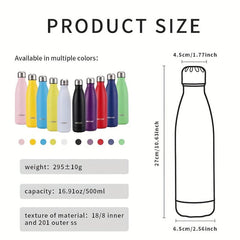 500ml Stainless Steel Vacuum Cup Cola Shaped Insulated Water Bottle