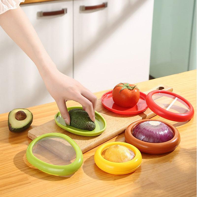4pcs Avocado Preservation Box Lid Food Crisper Fruit Keeper Storage