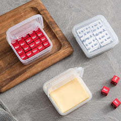 2pcs Clear Storage Box Flip Cover Refrigerator Sliced Cheese Container