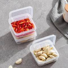 2pcs Clear Storage Box Flip Cover Refrigerator Sliced Cheese Container