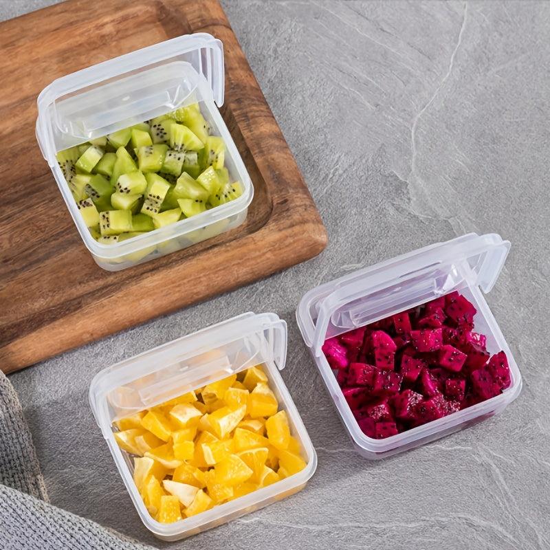 2pcs Clear Storage Box Flip Cover Refrigerator Sliced Cheese Container