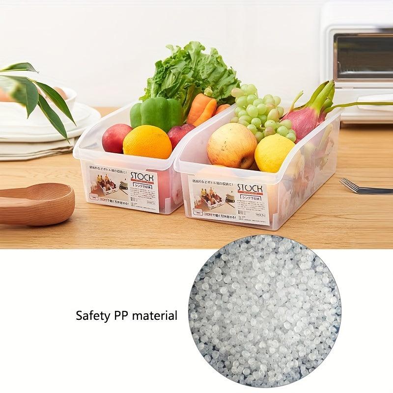 4pcs Fridge Organizer Bins BPA Kitchen Storage Containers for Fridge Clear