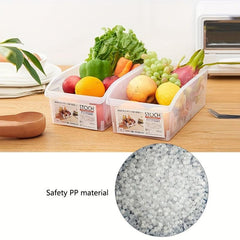 4pcs Fridge Organizer Bins BPA Kitchen Storage Containers for Fridge Clear
