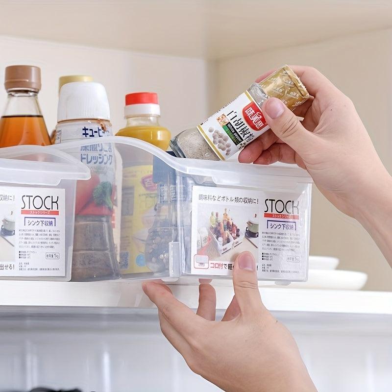 4pcs Fridge Organizer Bins BPA Kitchen Storage Containers for Fridge Clear