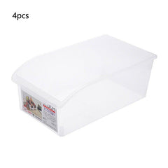 4pcs Fridge Organizer Bins BPA Kitchen Storage Containers for Fridge Clear