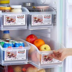 4pcs Fridge Organizer Bins BPA Kitchen Storage Containers for Fridge Clear