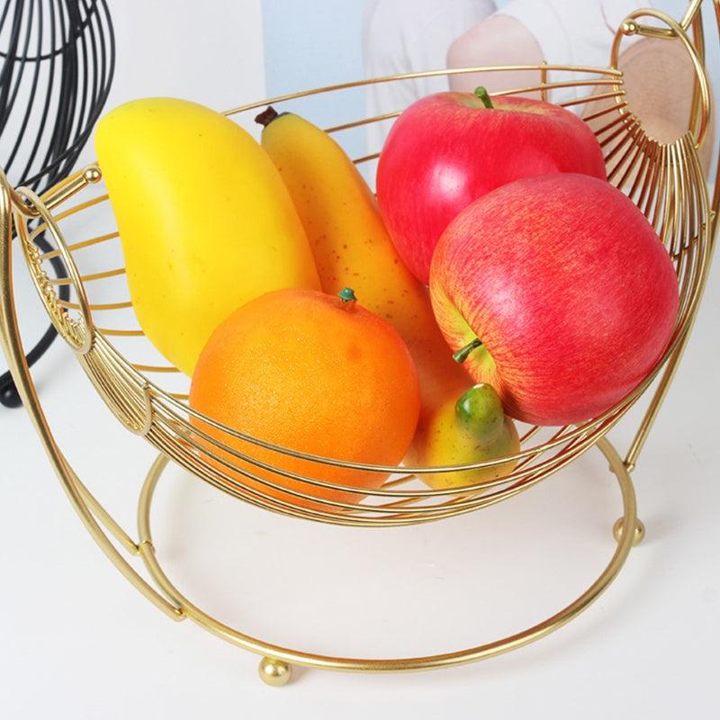 Boho Style Hammock Fruit Basket Woven Iron Wire