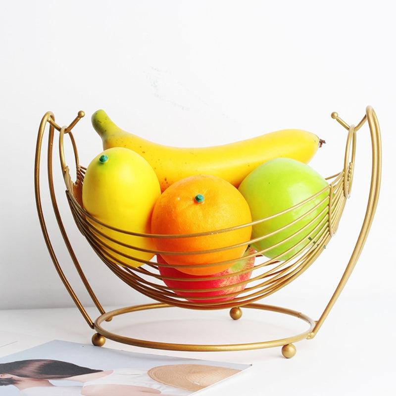 Boho Style Hammock Fruit Basket Woven Iron Wire