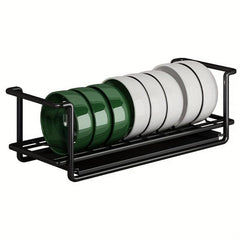 1pc Dish Rack With Drip Tray Minimalist Plate Drain Storage Organizer