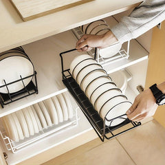1pc Dish Rack With Drip Tray Minimalist Plate Drain Storage Organizer