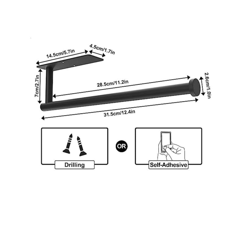Stainless Steel Tissue Holder Wall Mounted Self Adhesive Paper Roll Holder