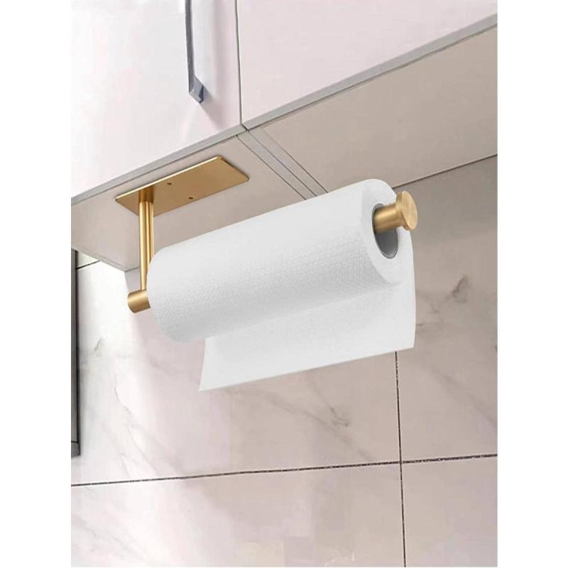 Stainless Steel Tissue Holder Wall Mounted Self Adhesive Paper Roll Holder