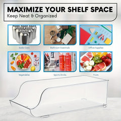 2pcs Refrigerator Organizer Bins Soda Can Dispenser Beverage Holder