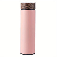 500ml Vacuum Flask Wood Lid Leakproof Thermal Bottle