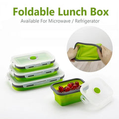 Silicone Collapsible Bento Box Leakproof Food Container 300-1200ml